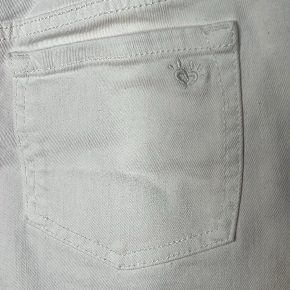 Justice Girls Size 16 Pink White Gradient Denim Shorts Cut Off Frayed - Picture 4 of 8
